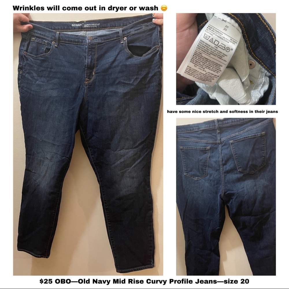 Old navy mid rise curvy profile jeans
